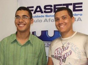 Jadiael Santos e José Roberto - 2º e 3º lugar no concurso da Embasa.